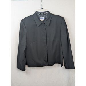 Vintage Pendleton Plus Wool Full Zip Jacket Black Women's Size 16W